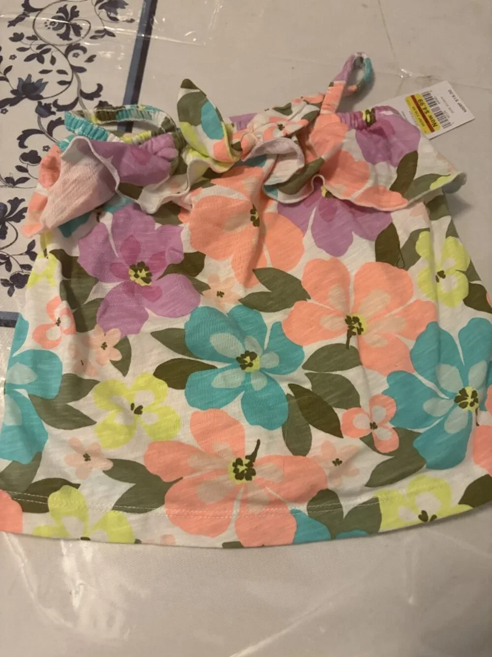 NWT 24 Months Floral Design 3 pieces pants, shirt romper
